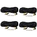 VideoSecu 4 Pack 100ft Feet Power Video Security Camera Cables with BNC RCA Connectors Adapters CBVA1004 B97