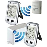 Ambient Weather WS-0202-0100-KIT Wireless Rain Gauge with Outdoor Temperature, Humidity and Dual Display