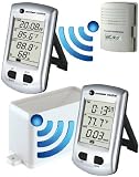 Ambient Weather WS-0202-0101-KIT Wireless Rain Gauge with Outdoor Temperature, Humidity with Calibration, and Dual Display