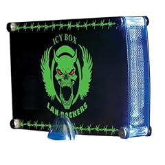 ICY BOX� Modding-Deckel IB-351XX-BL, Skull Printing on black background, illuminated (Shining in darkness)