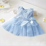 M.Z.L　子供ドレス　 ピアノ発表会ドレス 女の子ドレス キッズドレス 結婚式　演奏会 卒園式　 リボン飾り　可愛いベビー用ヘアバンド　ヘアアクセサリー　付きます (70cm, ブルー)