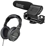 Rode VideoMic Directional On-Camera Condenser Shotgun Microphone with a Sennheiser HD280 Pro Professional Studio Headphones