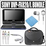 Sony DVP-FX820/L 8-inch Portable DVD Player Blue w/ Accessory Bundle