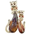Mom And Child Cat Brooches And Pins