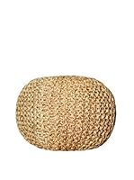 Jute & Co. Puf Tapizado Yute Beige 50 x 35 cm