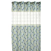 Hookless Mosaic Vision Peva Shower Curtain, Jade