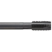 Dormer MTT-X E055/MTT-X E060 Powdered Metal Spiral Point Threading Tap, For Stainless Steel, Black Oxide Finish, Round Shank With Square End, Plug Chamfer