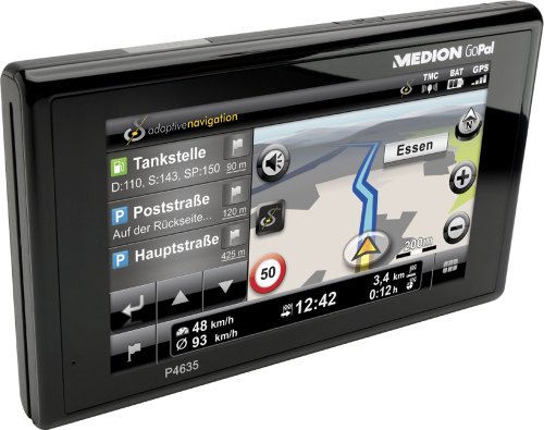 MEDION GoPal Navi P4635 EU+ Navigationssystem inkl. TMC und TMC pro (10,9 cm (4,3 Zoll) Display, EU 43, Text to Speech)