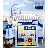 Railroad Train Baby Boy Crib Nursery Bedding Set... by SoHo Designs