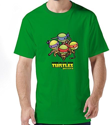 Walliam Man's Teenage Mutant Ninja Turtles T-shirts Size L KellyGreen