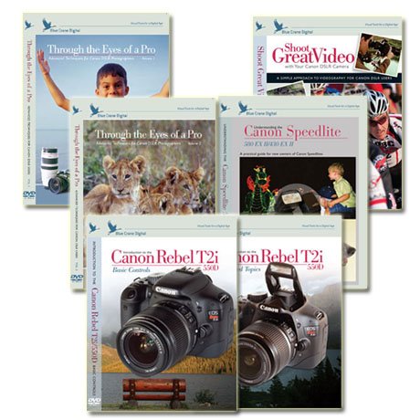Blue Crane Digital Canon Rebel T2i/550D DVD 6 pk V 1, 2, Spedlt, Video, EOP Set