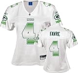 Brett Favre White Reebok Vibrant Fashion Green Bay Packers Women's Jersey