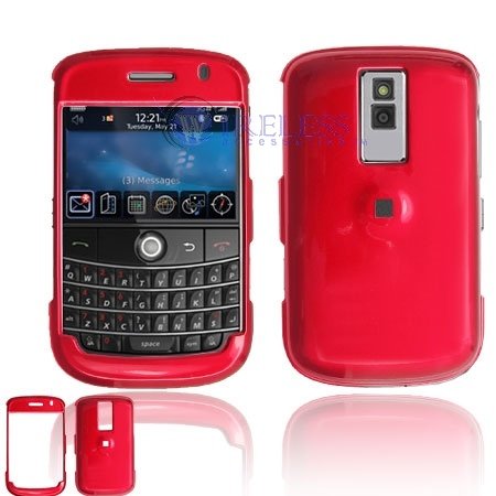 BlackBerry Bold 9000 Cell Phone Red Solid Protective Case Faceplate Cover AT&T