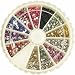 2400 1mm & 2mm Round Nail Art Rhinestone Wheel Kit