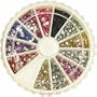 2400 1mm & 2mm Round Nail Art Rhinestone Wheel Kit