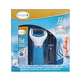 Amopé Pedi Perfect Luxury Pedicure Gift Set - Blue Electronic Foot File, Cream, Bag and more