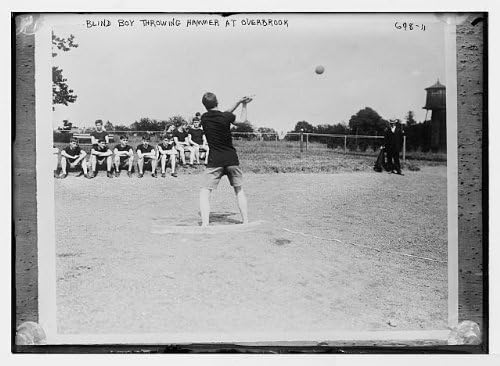 Photo: Blind boy hammer-throwing,Overbrook,track athletics,children