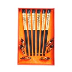 Abacus "Phoenix & Duck": Edles asiatisches Essst�bchen-Set aus hochwertigem Holz in Geschenkschachtel (6 St�bchen und Halter) - CS-03 DE