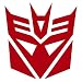 Decepticon Decal Sticker - Size:5.5 x 5.8 inches - Color:Red Decepticon Decal Sticker - Size:5.5 x 5.8 inches - Color:Red