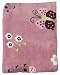 Lambs and Ivy Luv Bugs Plush Print Blanket, Plum