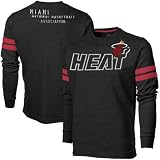 NBA Miami Heat Rave Long Sleeve Premium T-Shirt - Charcoal (Large)