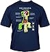 Minecraft Creeper Anatomy Men's Navy T-shirt