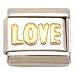 Love Italian Charm Gold Plated 9mm