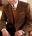 Executive 2-Button Harris Tweed Sportcoat Extended Sizes (NAVY, 50 X-LONG)