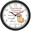 Habit 1 - Those Committed #2 (English Text) - Wall Clock from THE 7 HABITS - CLOCK COLLECTION by WatchBuddy Timepieces (White Frame)