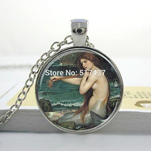 Pretty Lee Mermaid Pendantmermaid Necklaceart Pendant Mermaid Jewelryglass Photo Pendantfashion Necklaces For Women 2015 Vintage
