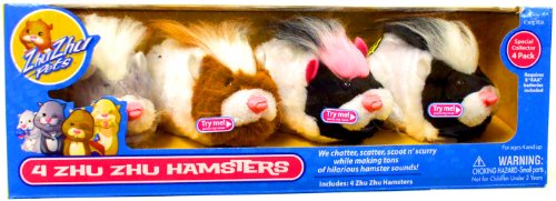 Zhu Zhu Pet Long Hair Hamsters Set of 4