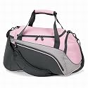 Quadra stadia women's holdall in pink / mercury / slate grey