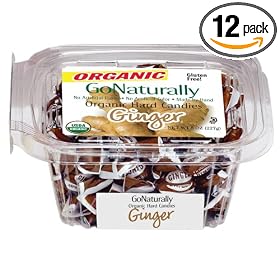 GoNaturally Organic Hard Candy, Ginger, 8-Ounces (Pack of 12)
