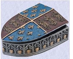 medieval coat of arms gothic storage box shield jewelery box