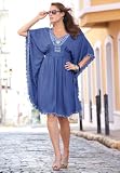 Jessica London Plus Size Embroidered Batwing Dress