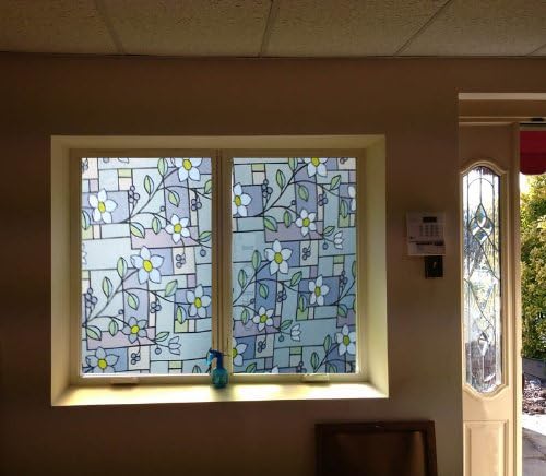 9ft Decorative Privacy Adhesive-free Static-cling Window Film Treatments #030