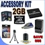 BigVALUEInc Accessory Saver 2GB Li10B Lithium Ion Battery/Rapid External Charger Bundle for Olympus Stylus Digital Cameras + MORE