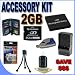 Electronics : BigVALUEInc Accessory Saver Bundle for Olympus Stylus 1010, 1030SW, Digital Cameras Kit Includes Rechargeable Lithium Ion Replacement Battery LI50B + 2GB xD Memory Card and MORE