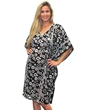 LALEELA Chaud Noire Sheer Chiffon Tube Kaftan Plage Couvrez Tunique Cadeau Saint - Valentine Valentin
