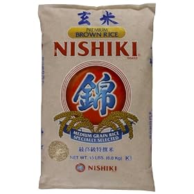 Nishiki Premium Brown Rice, 15-Pounds Bag