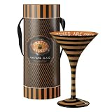 Grasslands Road Pretty Wicked Martini Glass, 4-3/4-Inch by 7-Inch Striped
