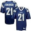 Reebok San Diego Chargers Youth #21 LaDainian Tomlinson Blue Premier Tackle Twill Football Jersey