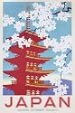 Japan (Japanese Government Travels - Pagoda) Art Poster Print - 24" X 36"