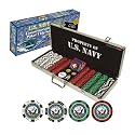 Trademark Poker U.S. Navy Clay-Filled 500 Poker Chip Set with Custom Case