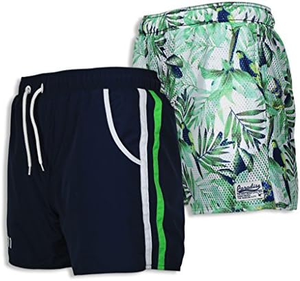 Gailang Men's Shorts for Running\Exercise\Training\Sports\Surf\Water With Reverse Wear Navy S