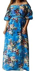Plus Size Chiffon Floral Print Bubble Dress Evening Dress/Maxi Dress 