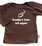 Grandma's future tech support long sleeve toddler / infant t-shirt - chocolate brown