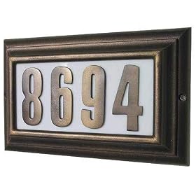 Edgewood Large Lighted Plaque - French Bronze by 