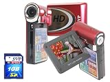 SVP T400, High Difinition video camcorder (1280x720p video resolution) a 2.4 LCD, support 32GB memory card (Free-1GB High Speed SD Card & Tripod)