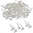 40 Ball Loop Earrings Round Sterling Silver Parts 4mm